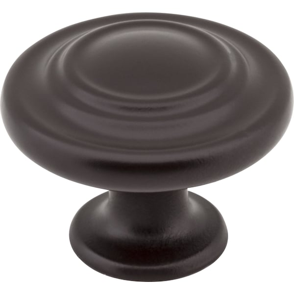 Elements 1-5/16" Diameter Dark Bronze Round Arcadia Cabinet Knob 107ORB - main